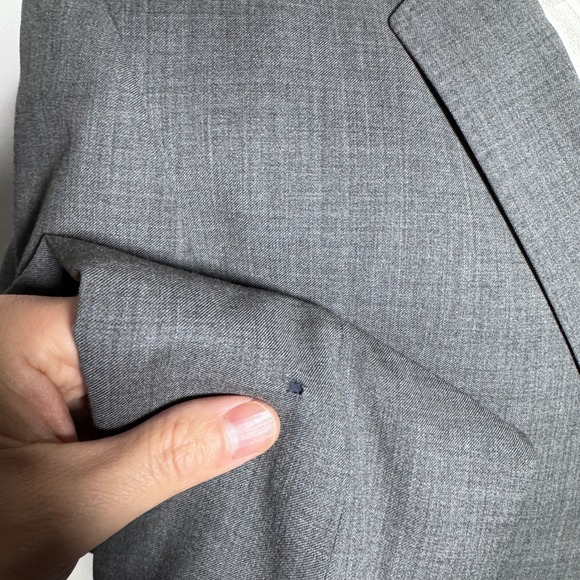 BONOBOS Mens Gray Wool Suit Jacket Blazer 42R Marzotto Italian Wool - Picture 4 of 9